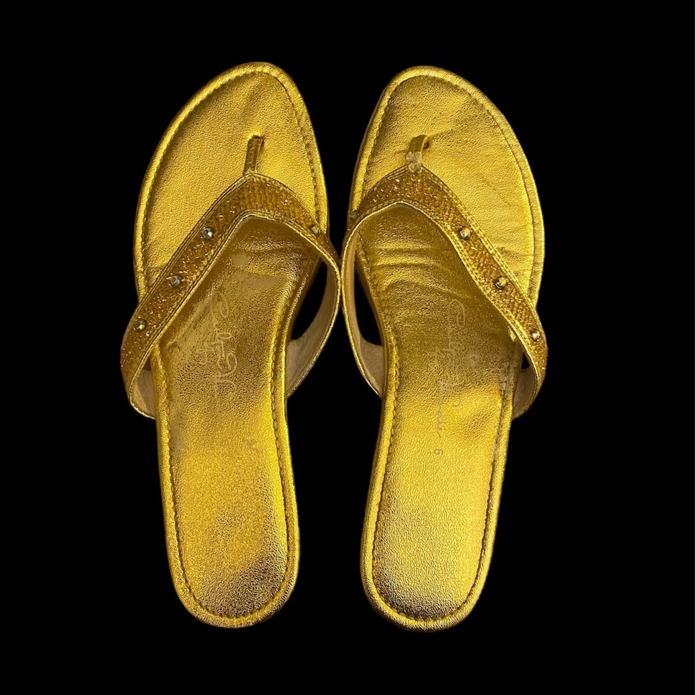 Vintage golden jeweled sandals